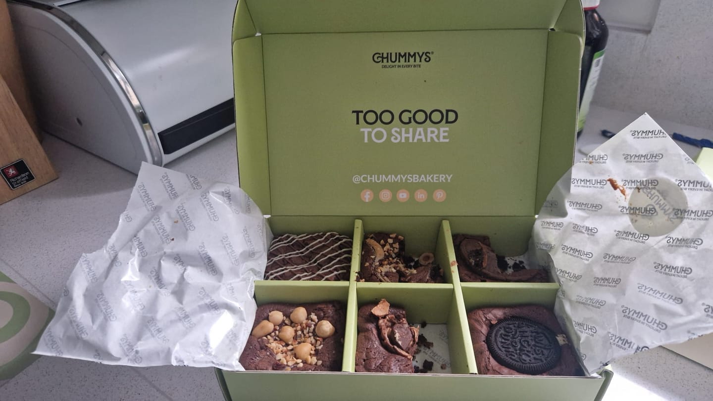 Customer photo review of Mixed Box of Postal Brownies Delivered To Your Door