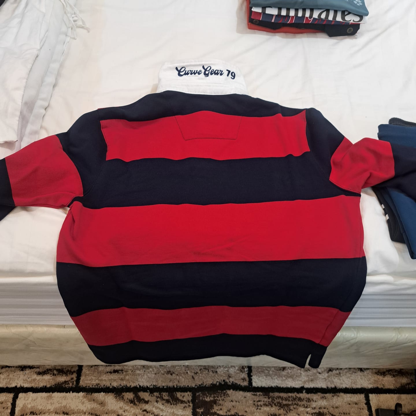 Customer photo review of Hero Rugby Polo Red & Navy