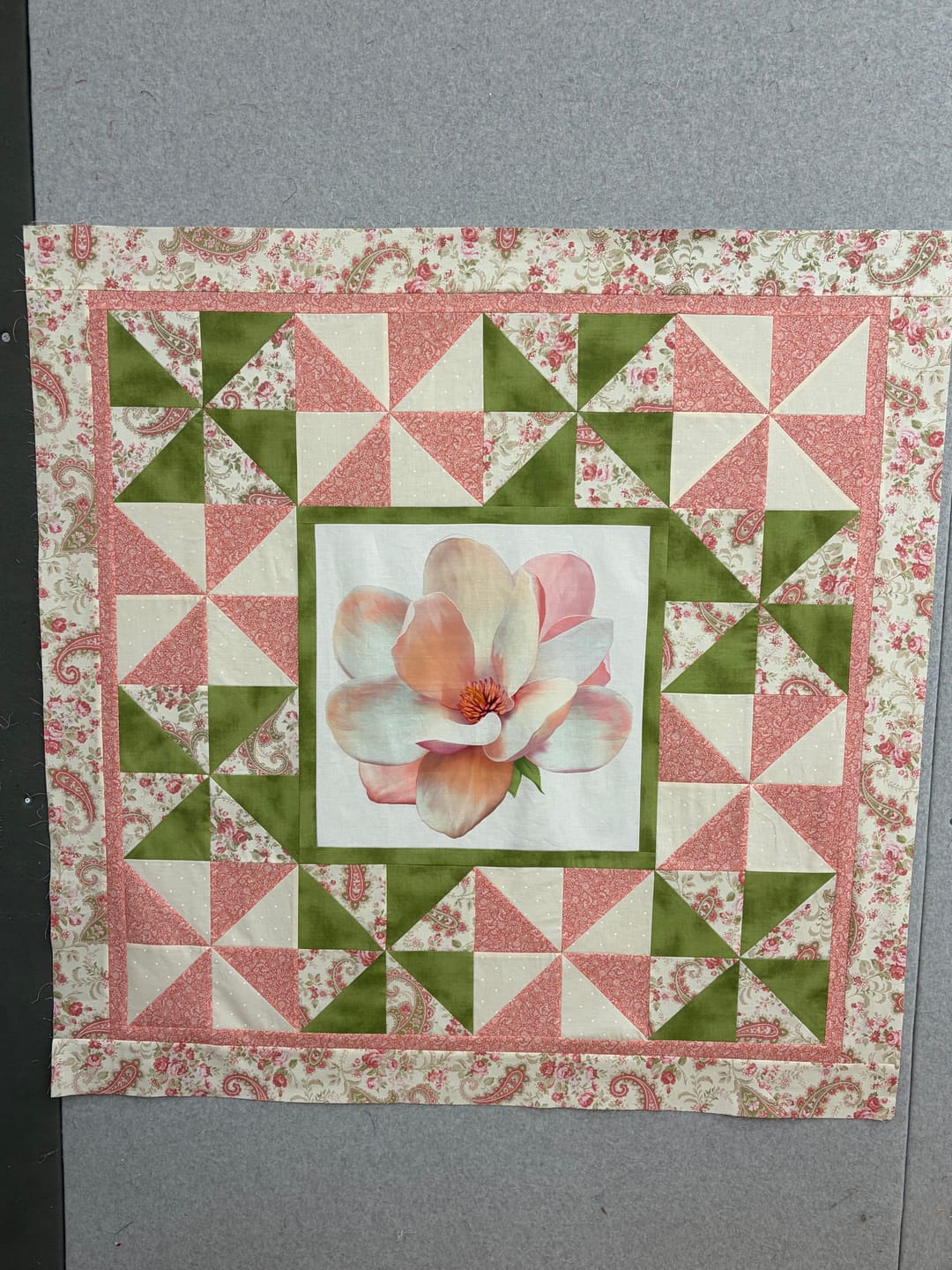Customer photo review of Magnolia Flower Fabric Panel