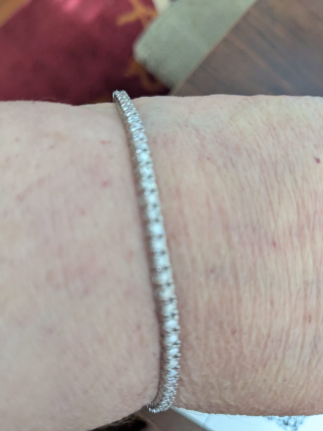 Customer photo review of Moissanite Tennis Bracelet 2mm