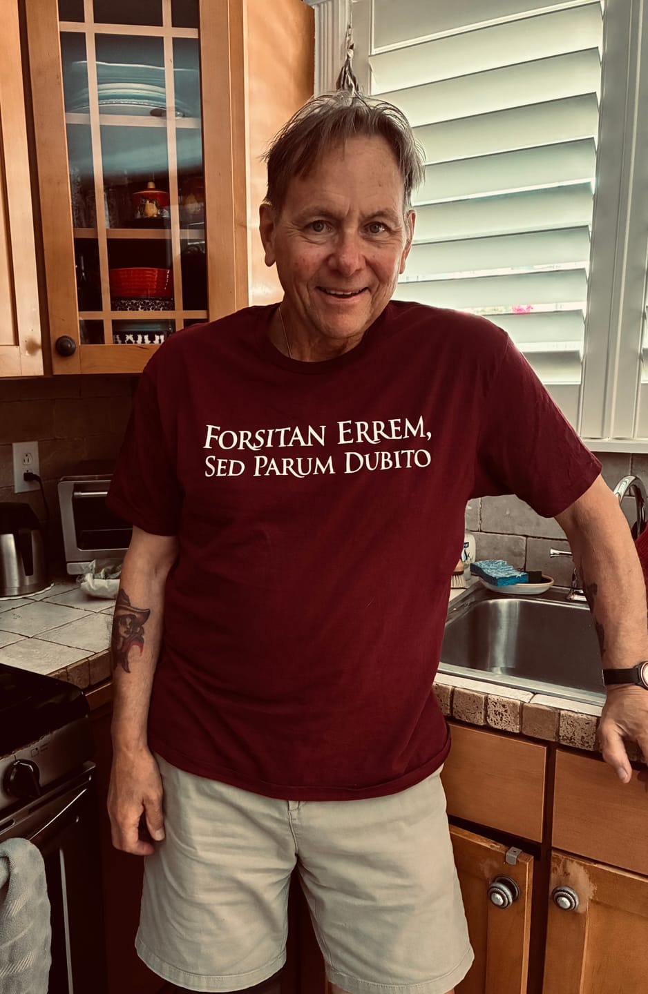 Customer photo review of I Could Be Wrong But I Doubt it in Latin T-Shirt