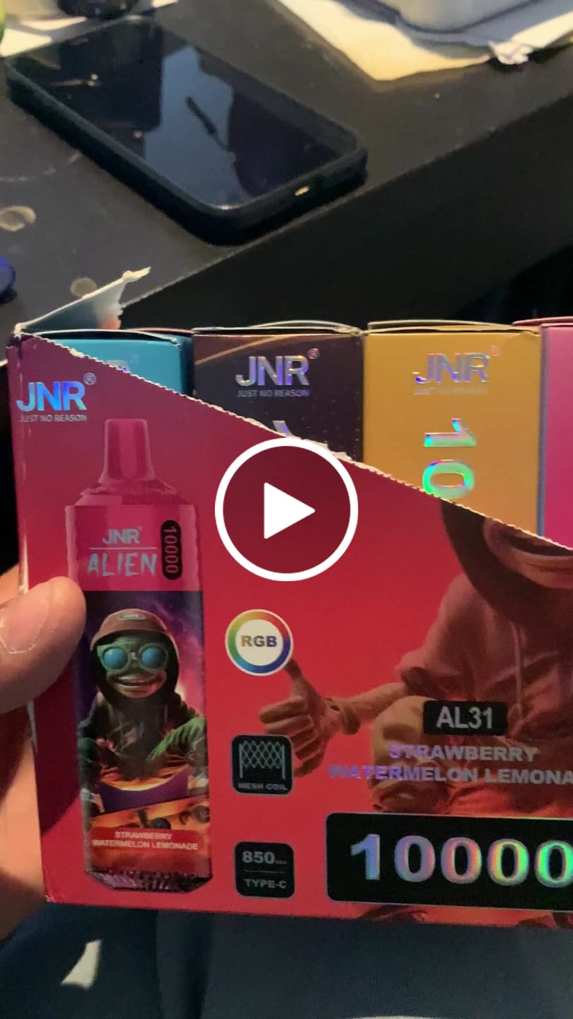 Customer video review of JNR Alien 10000 Puffs Disposable vape (Box of 10)