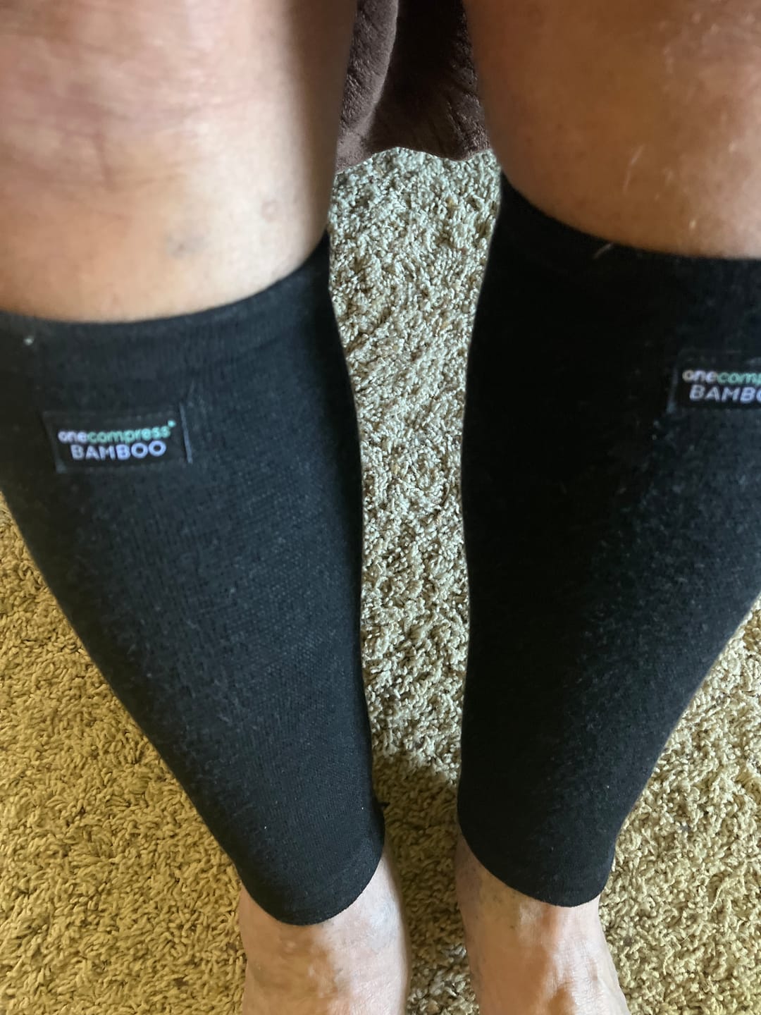 Customer photo review of Premium Bamboo Anti-Fatigue Calf Sleeve
