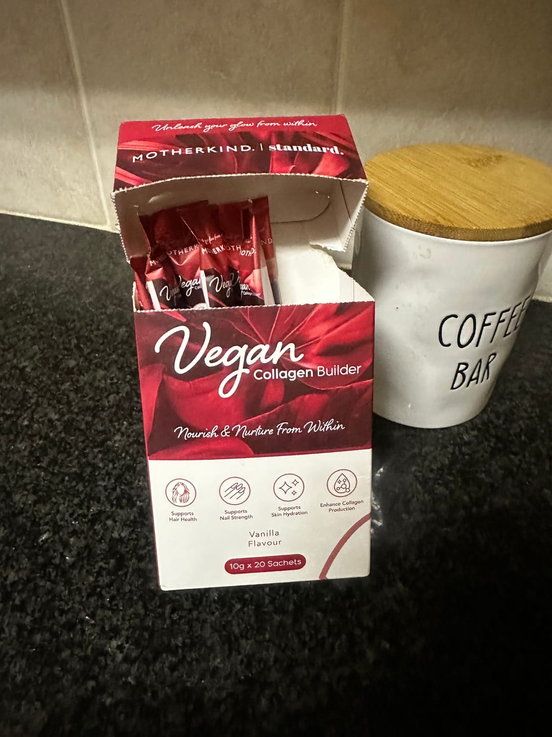 Customer photo review of Vegan Collagen Builder (20 x 10g Single Servings)