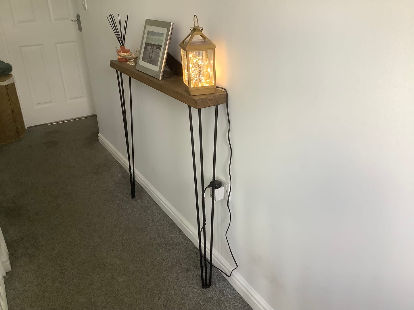 Customer photo review of Console Table 20cm Depth | Hairpin Leg