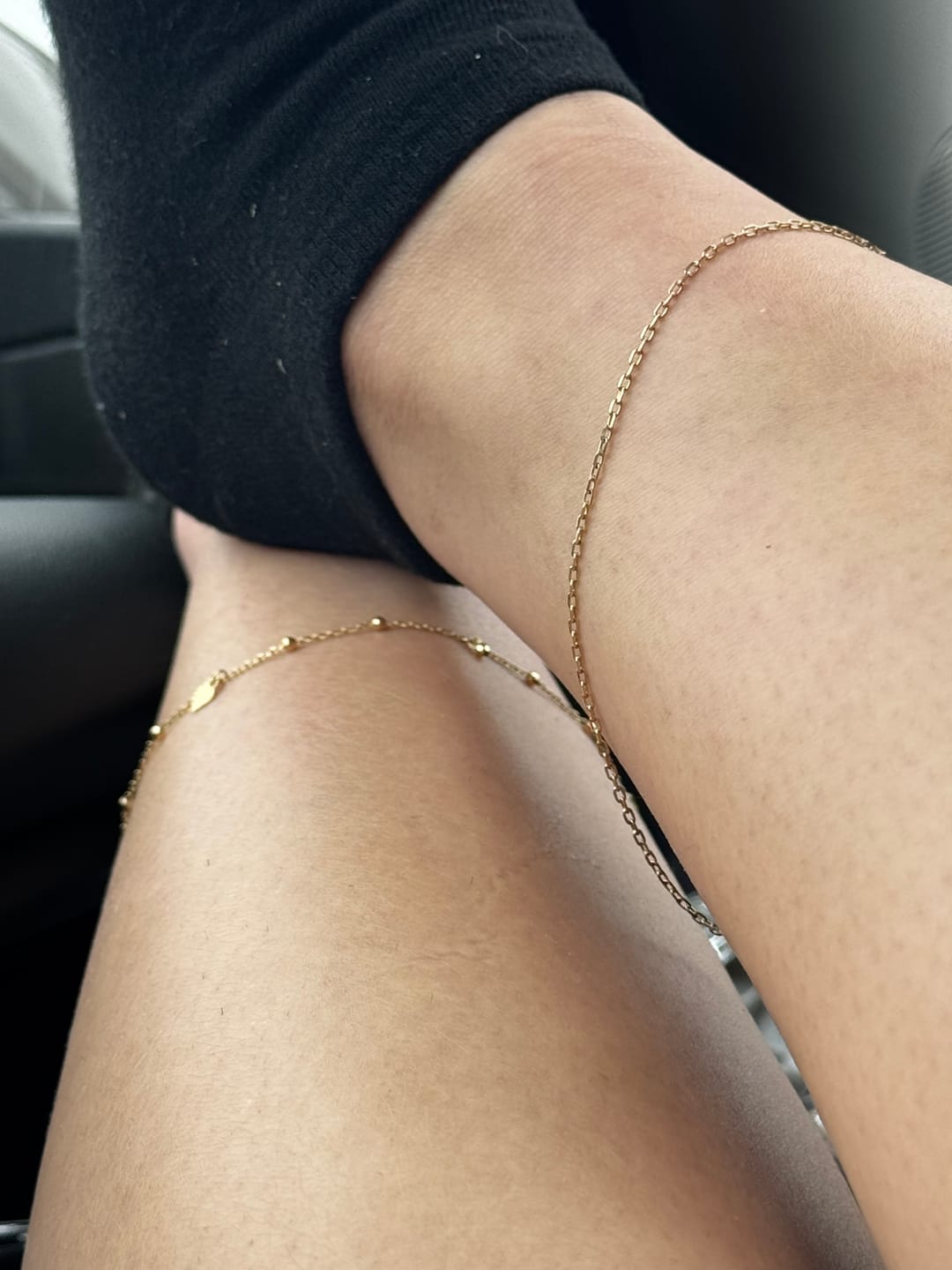 Customer photo review of 10K Gold Permanent Anklets