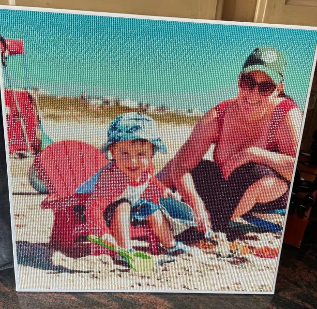 Customer photo review of Custom Diamond Painting Kits