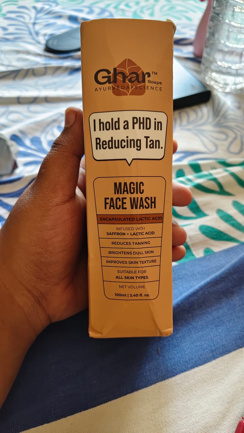 Customer photo review of Magic Face wash With Saffron and Lactic Acid
