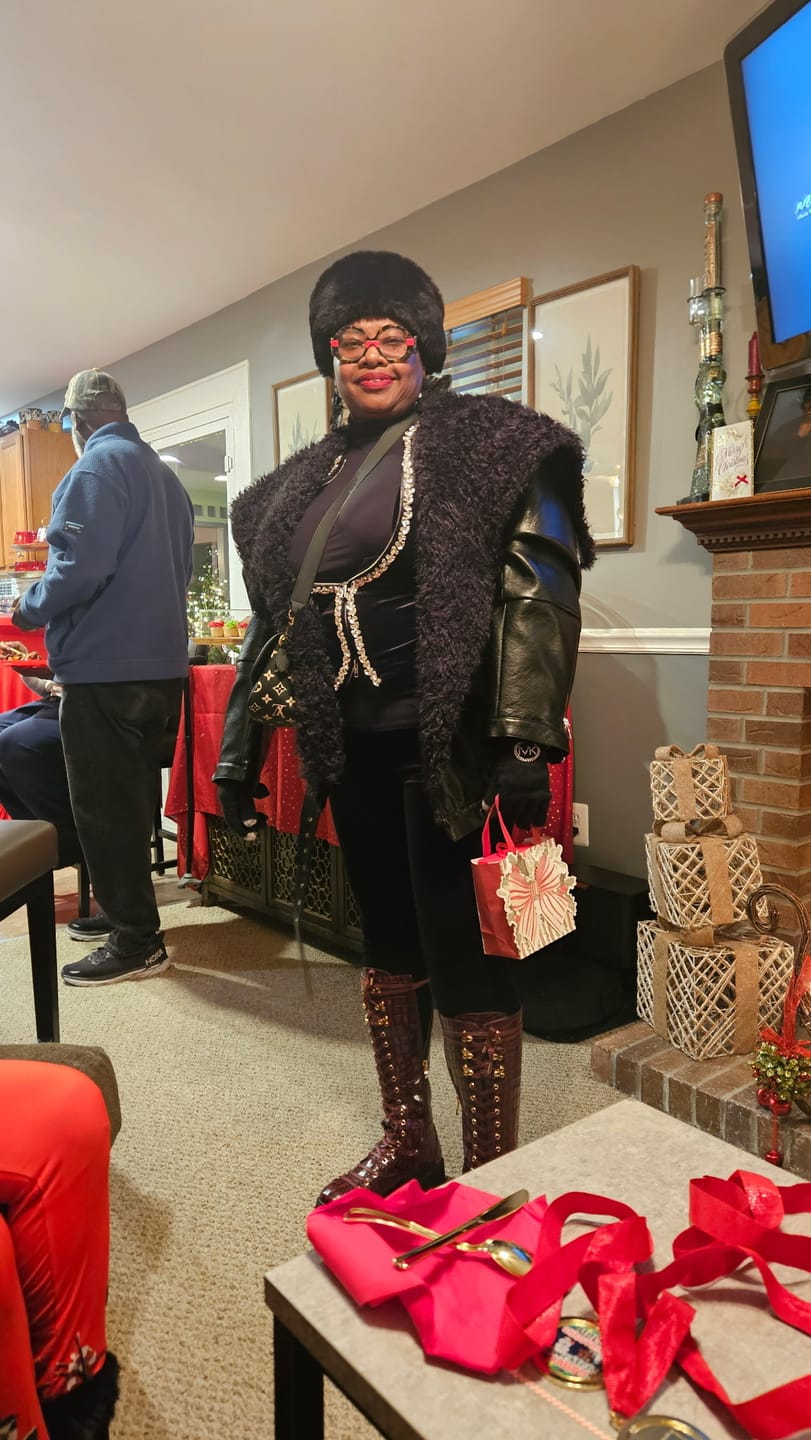 Customer photo review of The One Shearling Fur Bomber Jacket