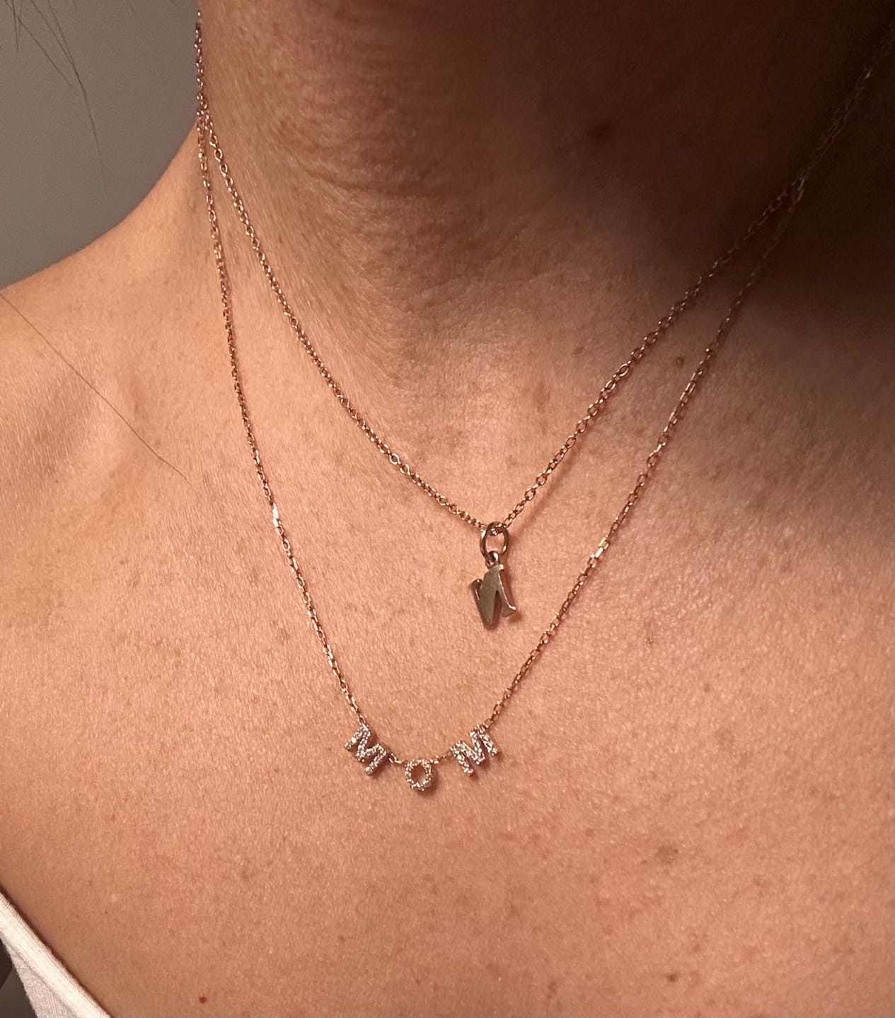 Customer photo review of Collana MINI LETTERS BRIGHT