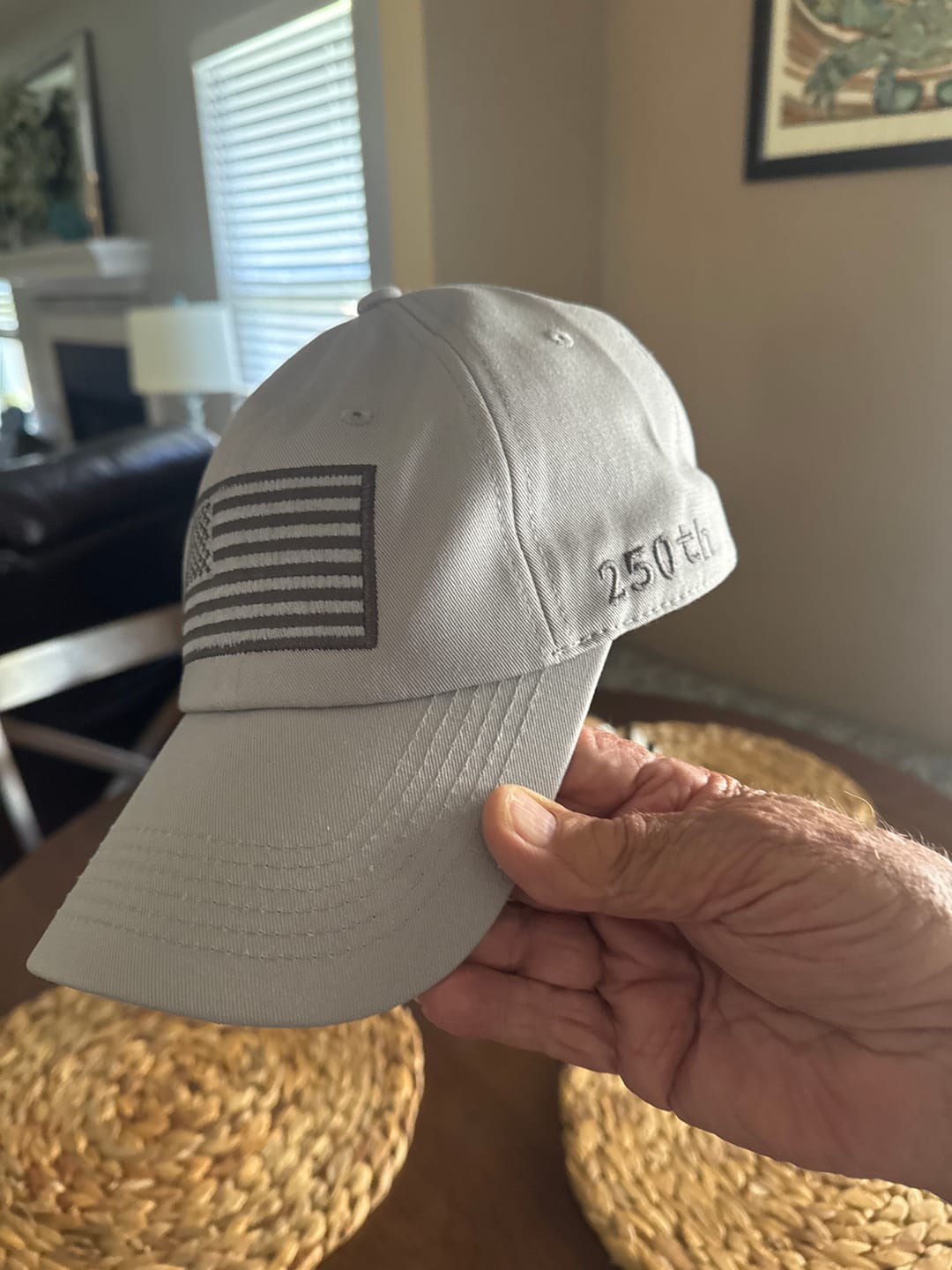 Customer photo review of America 250th Anniversary Hat – American Flag Baseball Cap 1776 - 2026 (Exclusive)