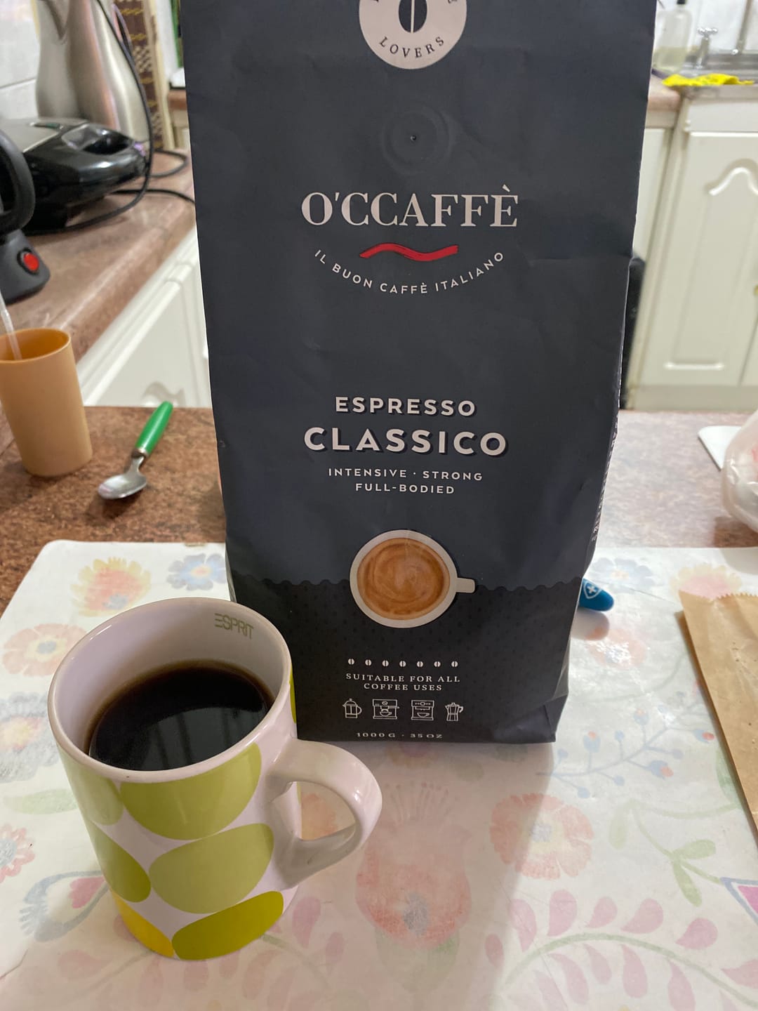 Customer photo review of Occaffe Grano Molido Espresso Classico Intenso 1kg