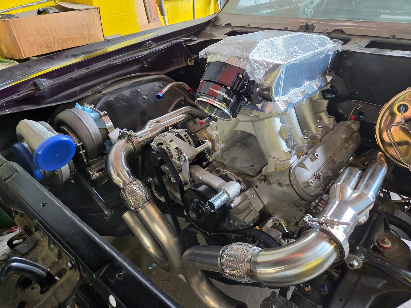 Customer photo review of ICON 102/105mm LS Cable Drive Throttle Body (Black) w/ Interchangeable Connection