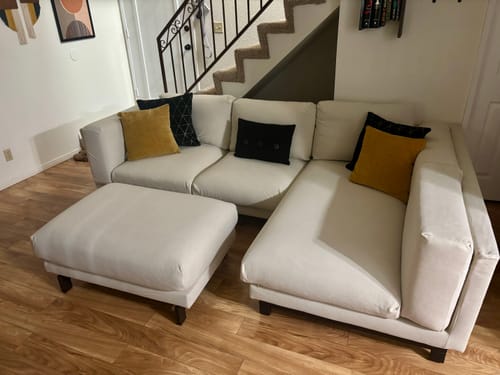 Customer photo review of Nockeby Loveseat with Chaise Cover, Left