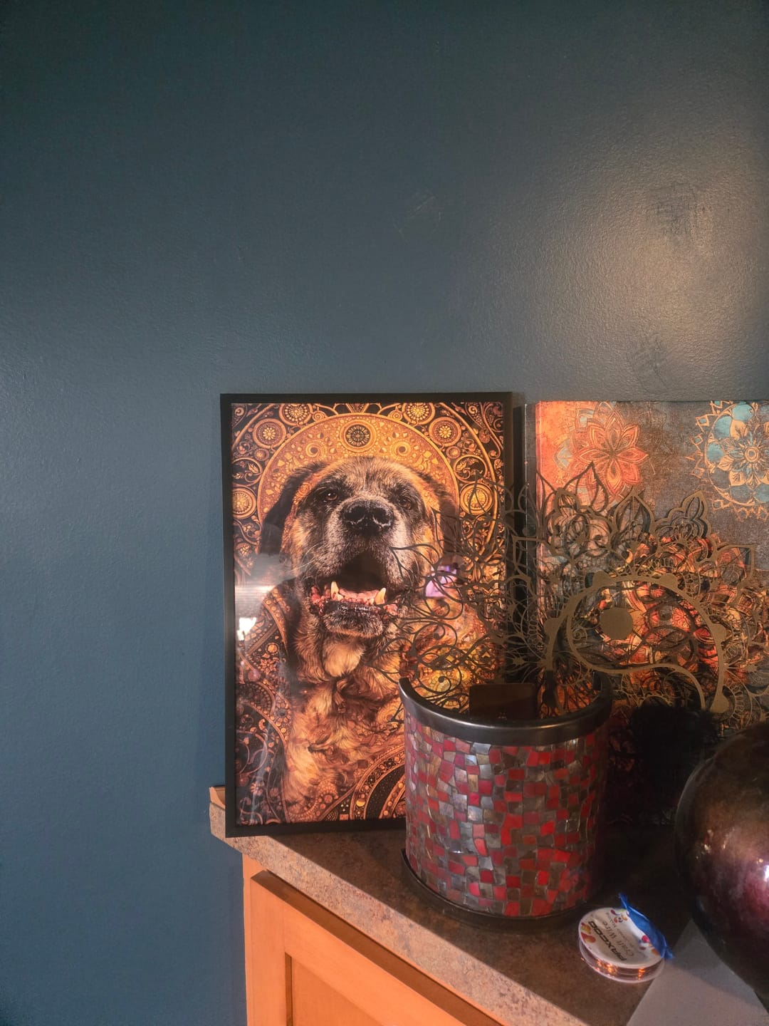 Customer photo review of Golden Pet (Klimt Style) - Personalized Poster
