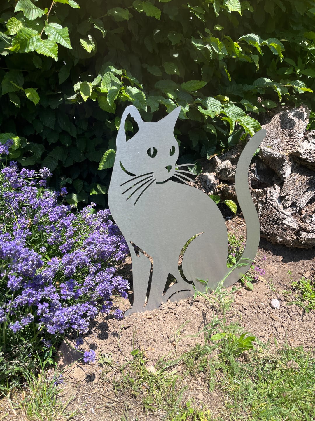 Customer photo review of Gartenstecker Katze sitzend