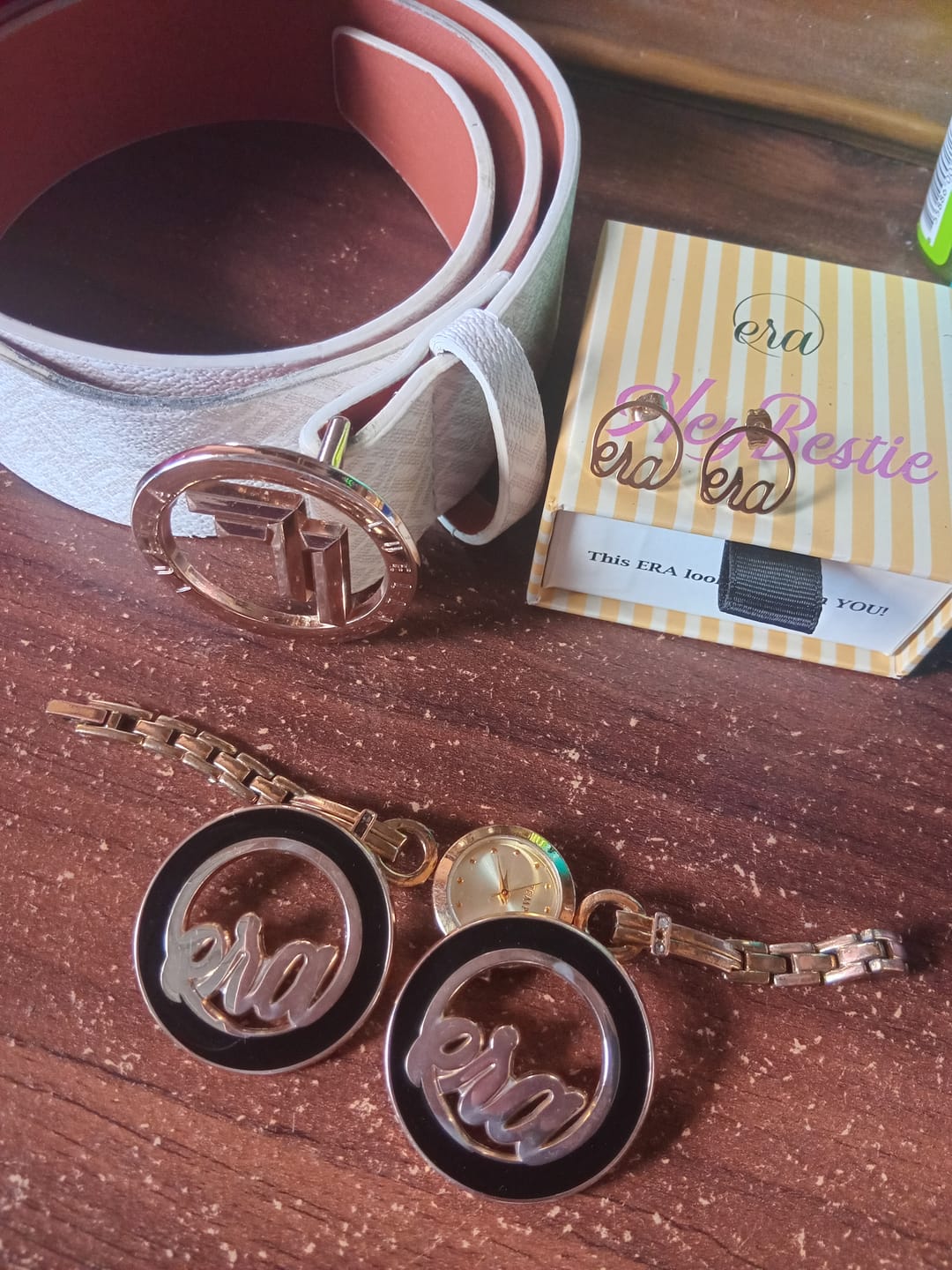 Customer photo review of Gold Era Logo Studs
