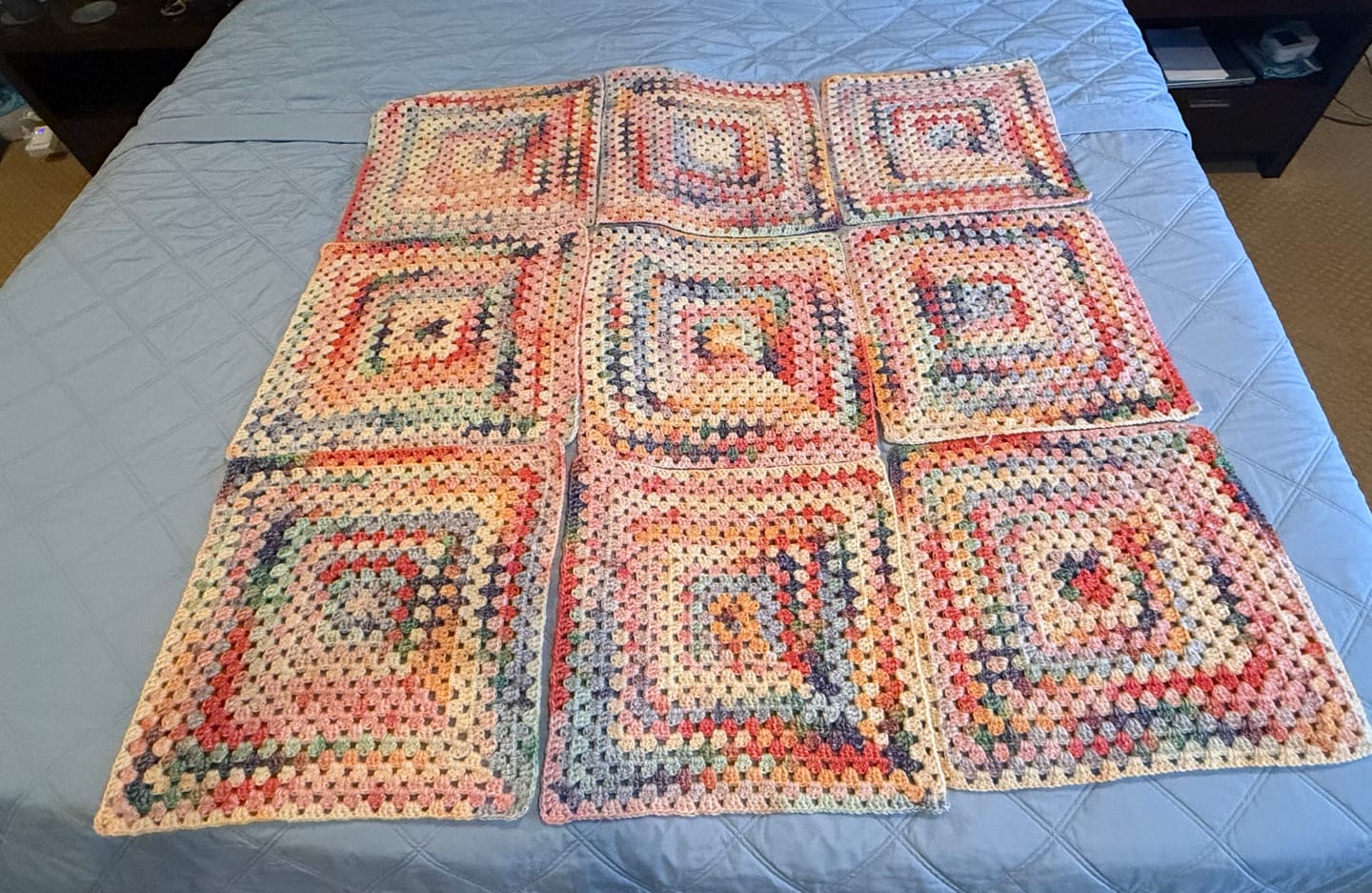 Customer photo review of CrochetPark™ Rainbow Blanket Kit