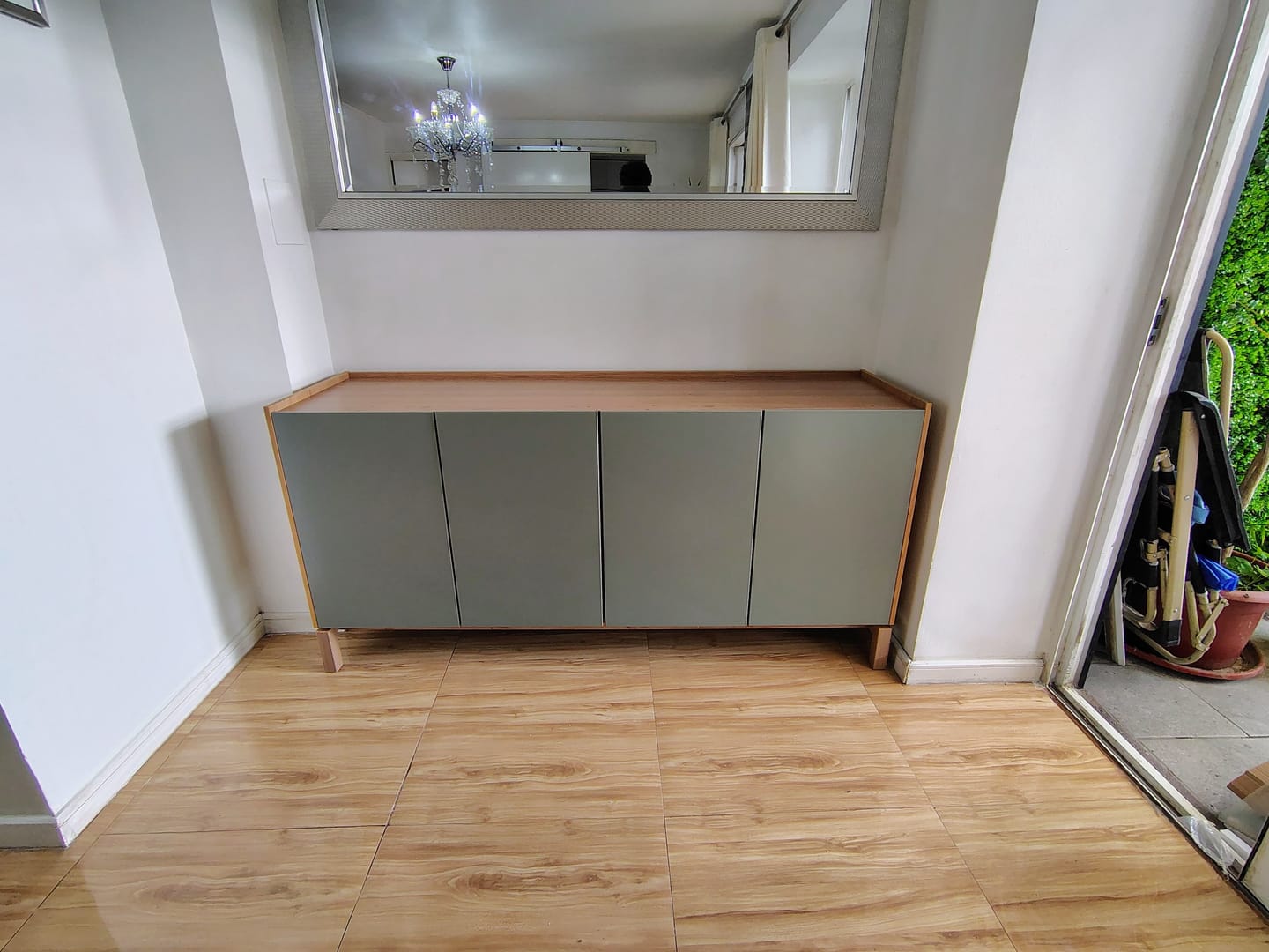 Customer photo review of Buffet Barcelona 4P + 1C Verde - Roble