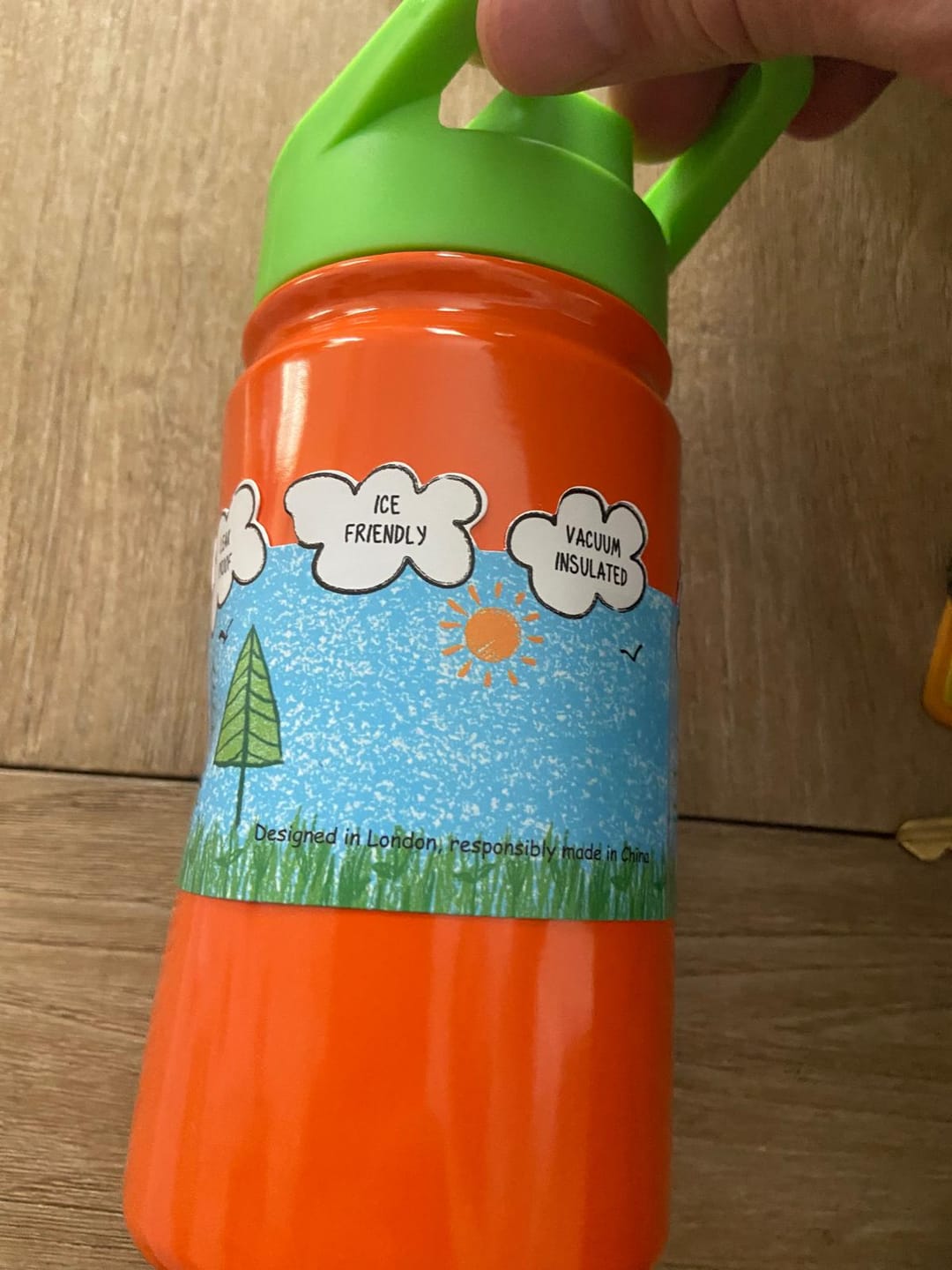 Customer photo review of Stainless Steel Double Wall Insulated Kids Bottle - 12 oz
