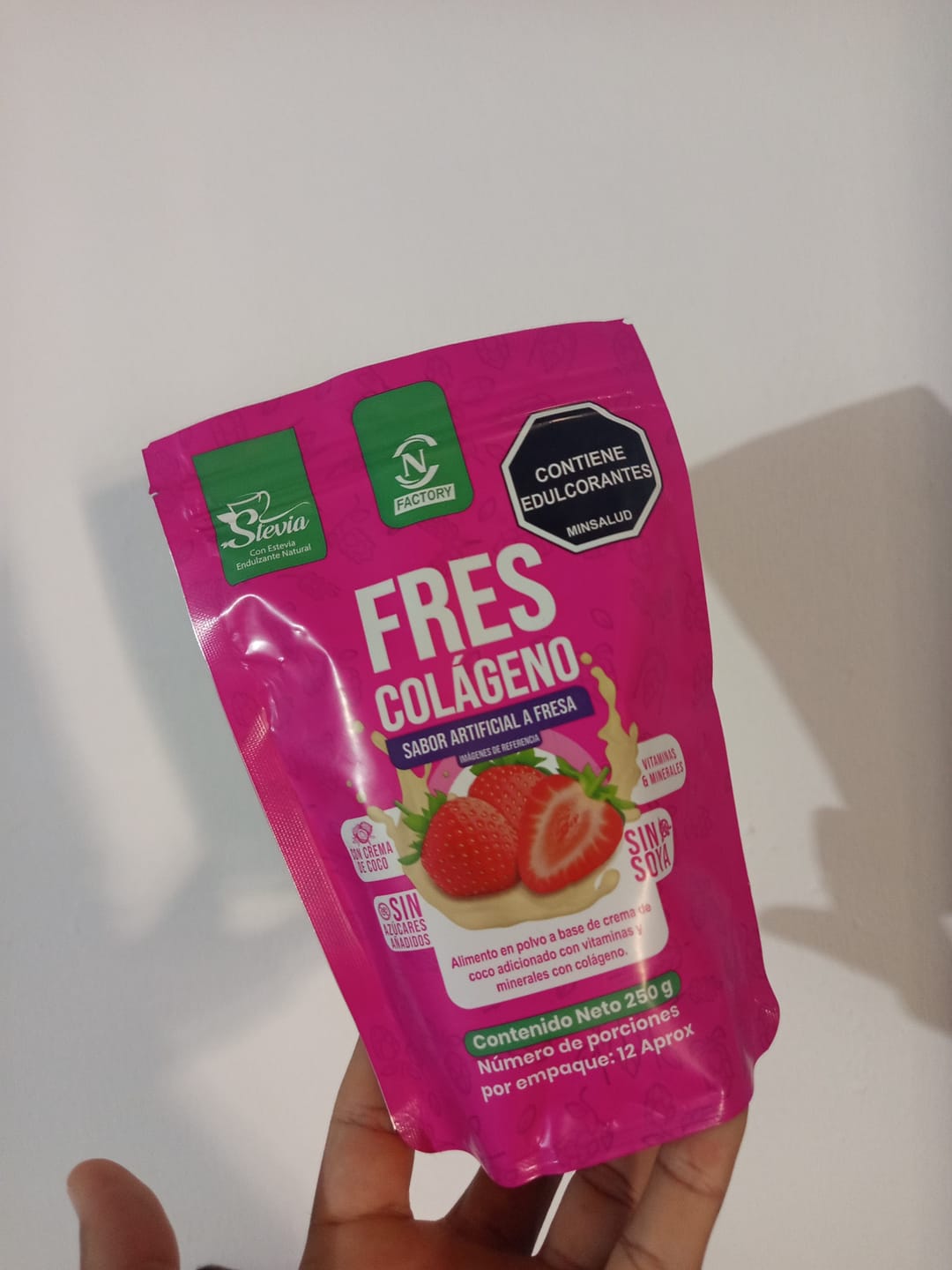 Customer photo review of 🎁 Frescolágeno Fresa Doypack 250 g - Nutrition Factory (100% off)