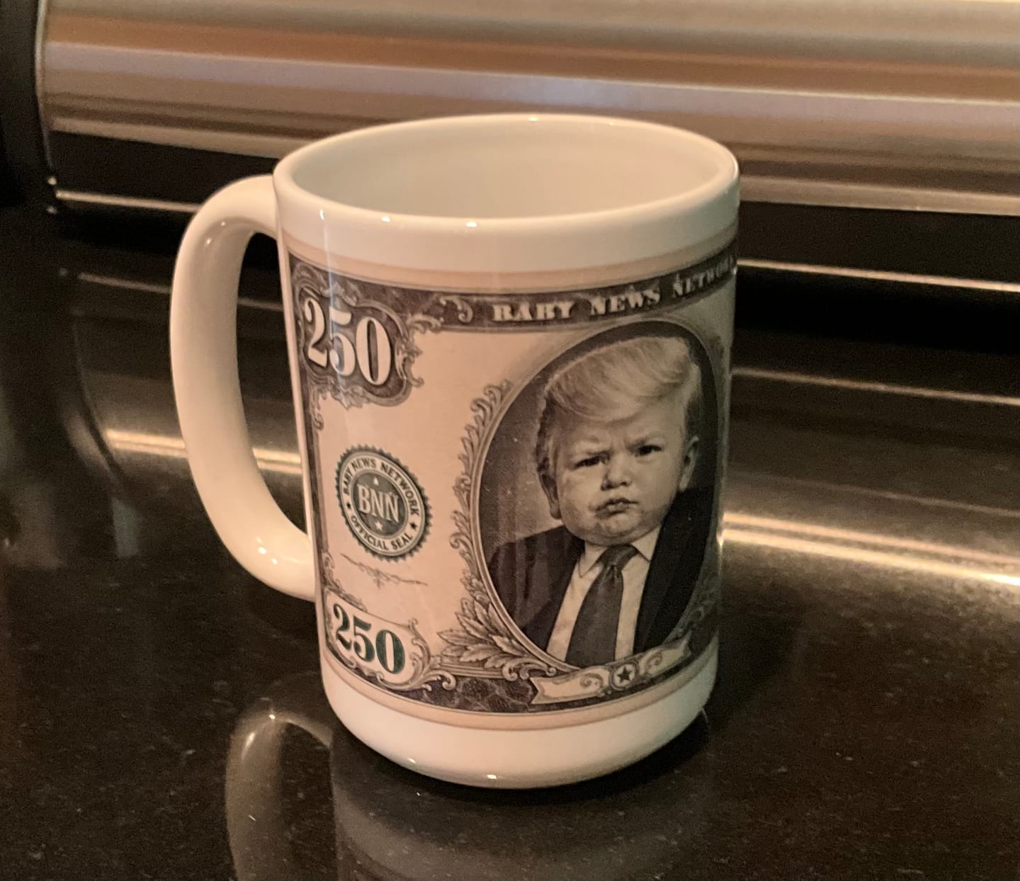 Customer photo review of "250th Anniversary Bill" Mug