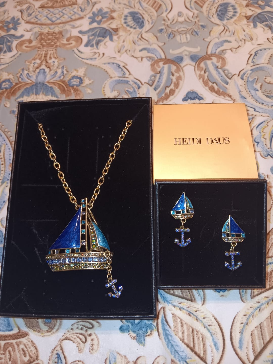Customer photo review of HEIDI DAUS® “Smooth Sailing” Crystal Sailboat Pendant Necklace with Nautical Charm Drop