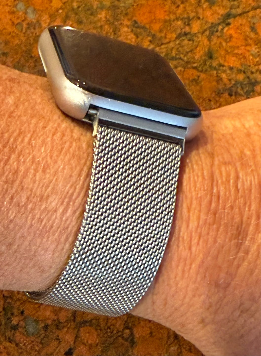 Customer photo review of Silver Milanese Loop