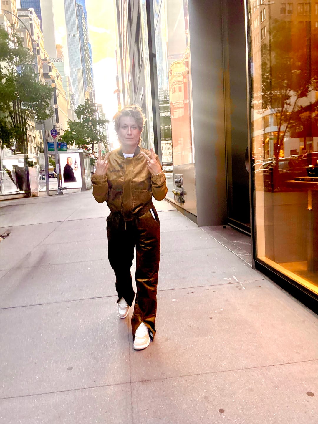 Customer photo review of Women's Cordurato Track Jacket- Bronze Brown