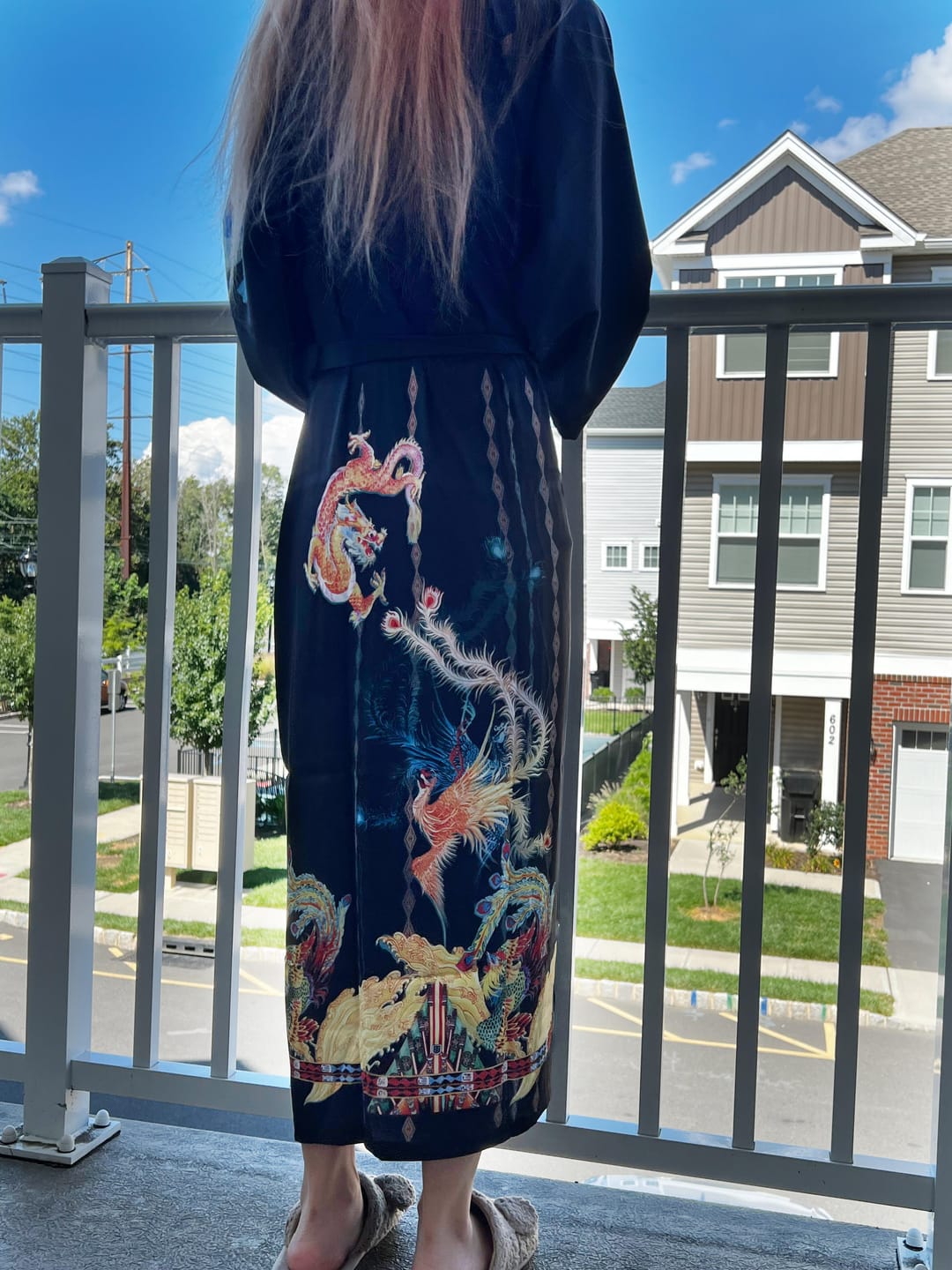 Customer photo review of Dragon Phoenix Kimono Robe