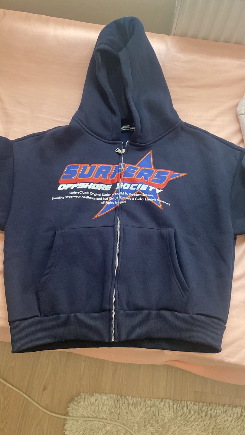 Customer photo review of Surfersclub "Offshore Society" Heavyweight Zip-Up Hoodie Navy