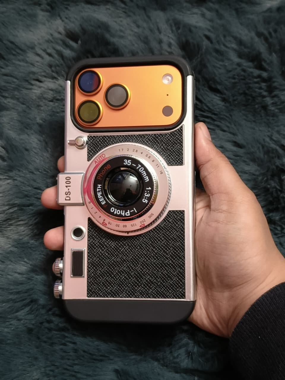Customer photo review of Emily In Paris iPhone Samsung Pre-Order Black 3D Retro Camera Phone Case Cover