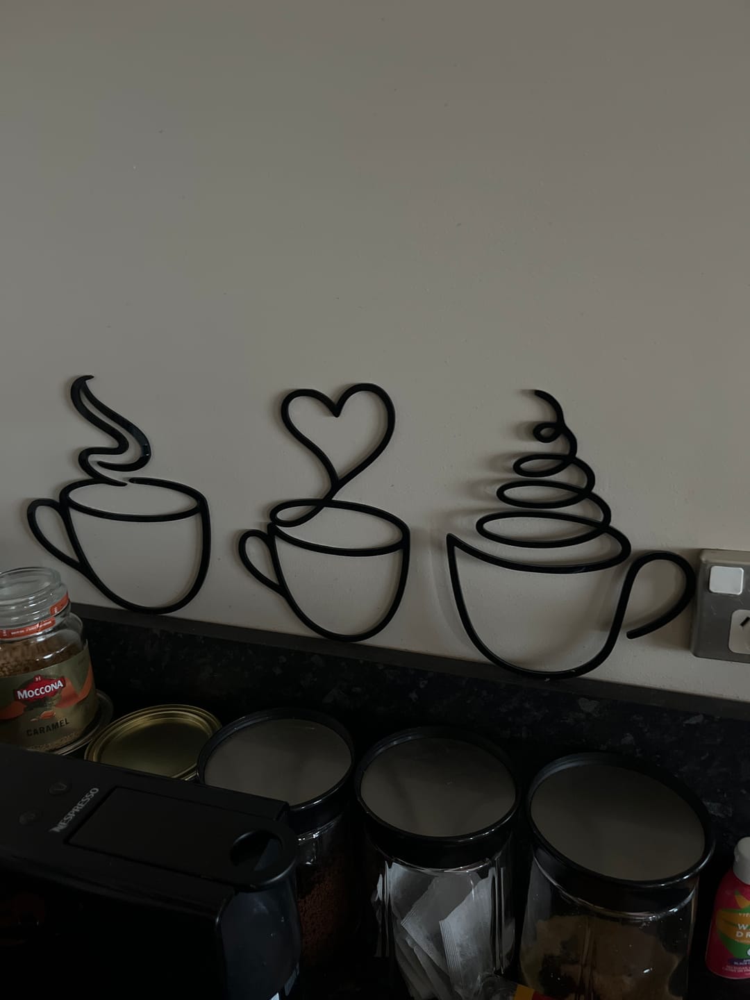 Customer photo review of Coffee Line Art Wall Set