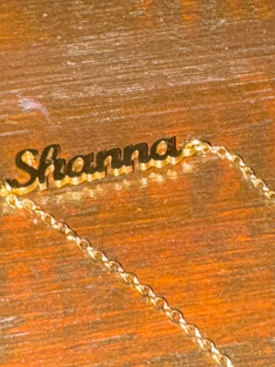 Customer photo review of Custom Name Anklet