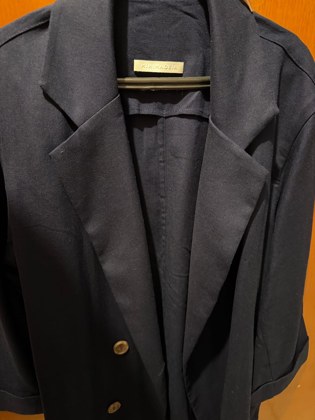 Customer photo review of Blazer Sândalo Azul Escuro
