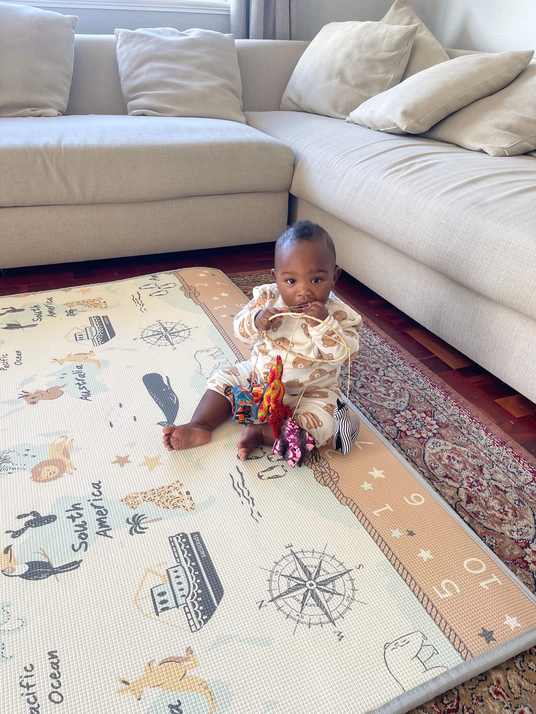 Customer photo review of ABC Africa/ World Map Play Mat