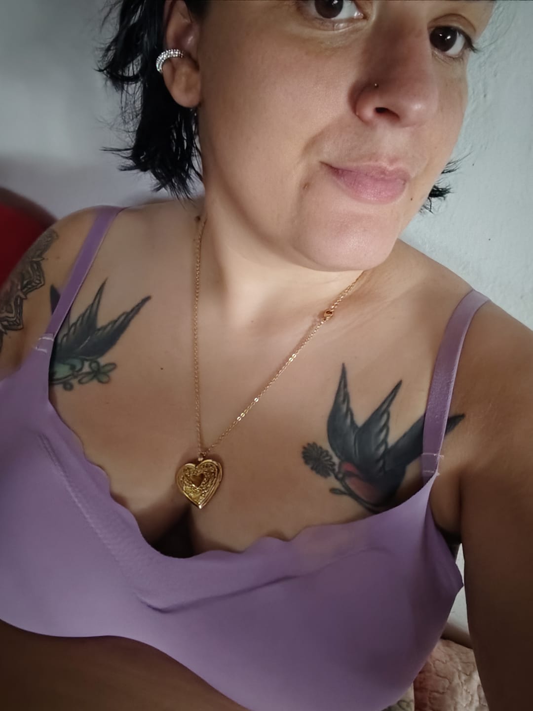 Customer photo review of Collana con Foto custodita nel Cuore e Dedica Personalizzata