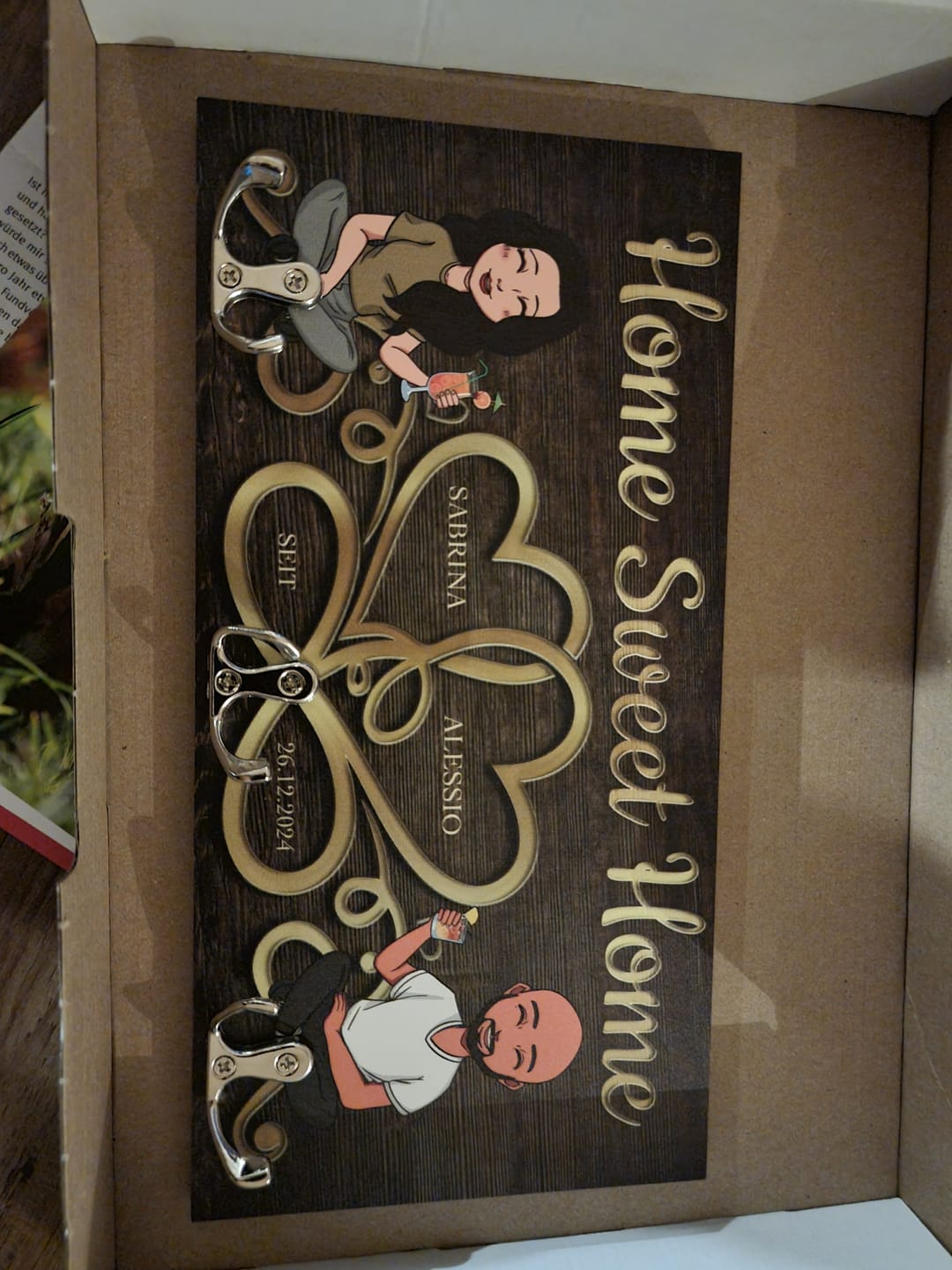 Customer photo review of Home sweet home - Paar-Schlüsselbrett
