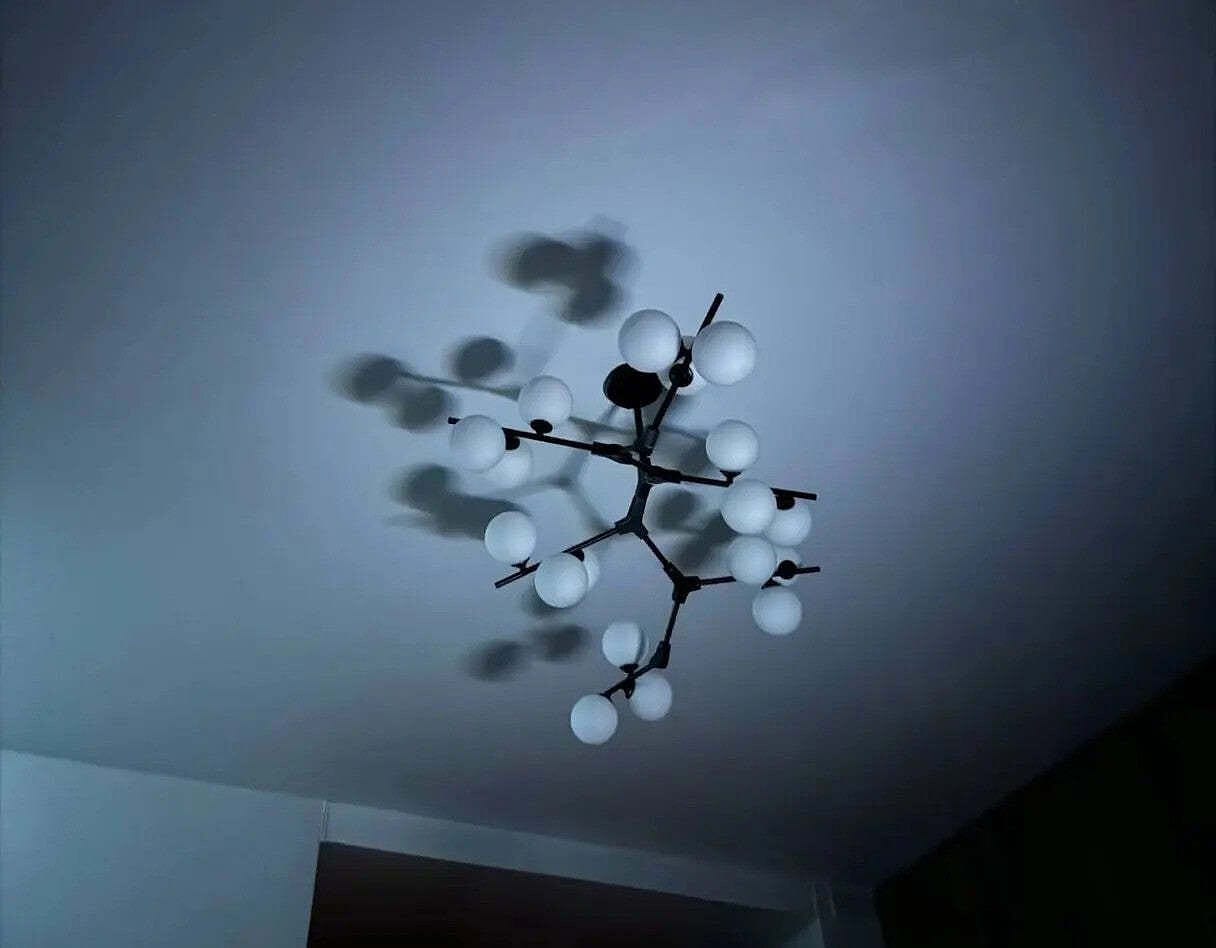 Customer photo review of Lio Globe Tree Branch Chandelier for Staircase