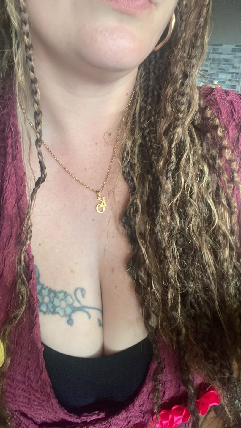 Customer photo review of Interlocking Initials Necklace