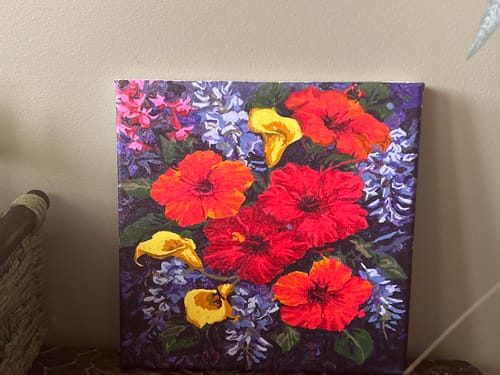 Customer photo review of Hibiscus and Calla Lilies