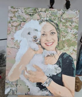 Customer photo review of Custom Paint By Numbers - Personalized Portraits Art