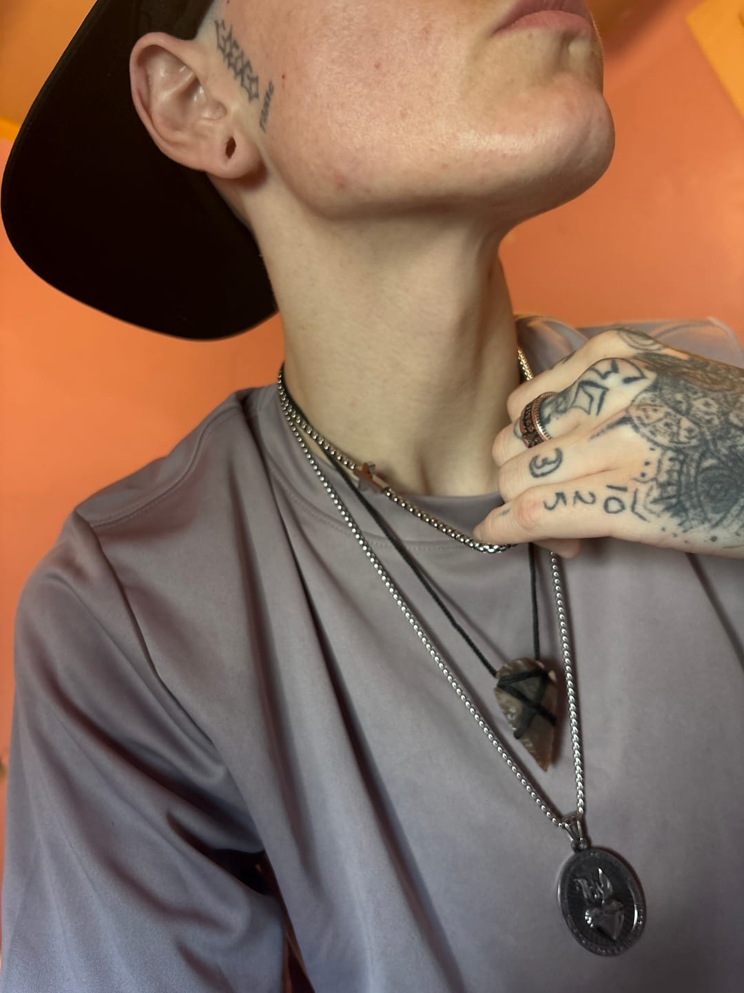 Customer photo review of FREE Today: Sleek Stainless Steel Cross Necklace with Sideways Pendant: A Reminder of Divine Grace