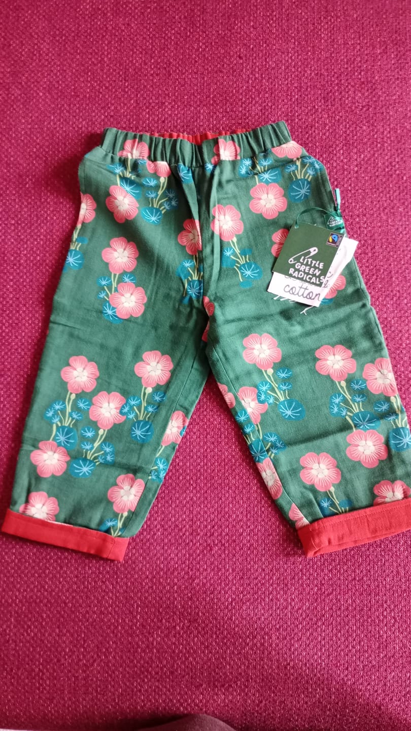 Customer photo review of Orange Blooms Reversible Pull On Trousers