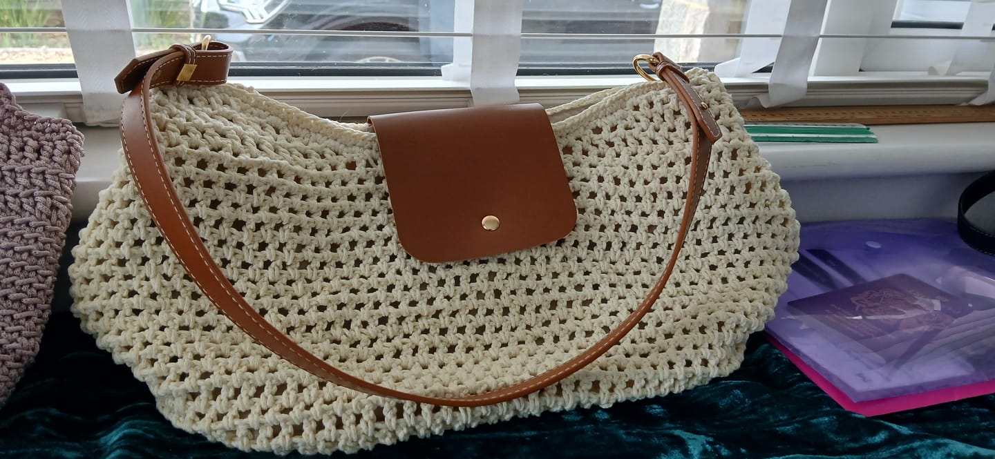 Customer photo review of Sunny Weekend Hobo Crochet Kit