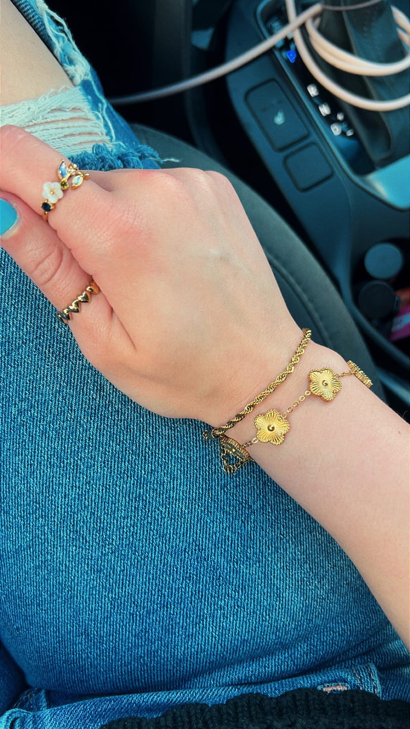 Customer photo review of Golden Clover Bracelet