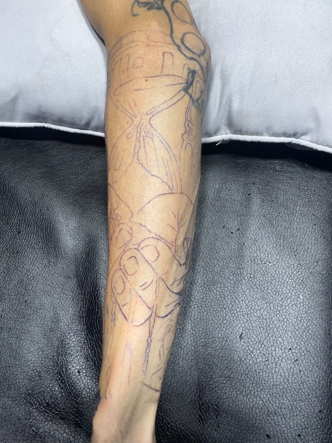 Customer photo review of Painless Tattoo Numbing Cream