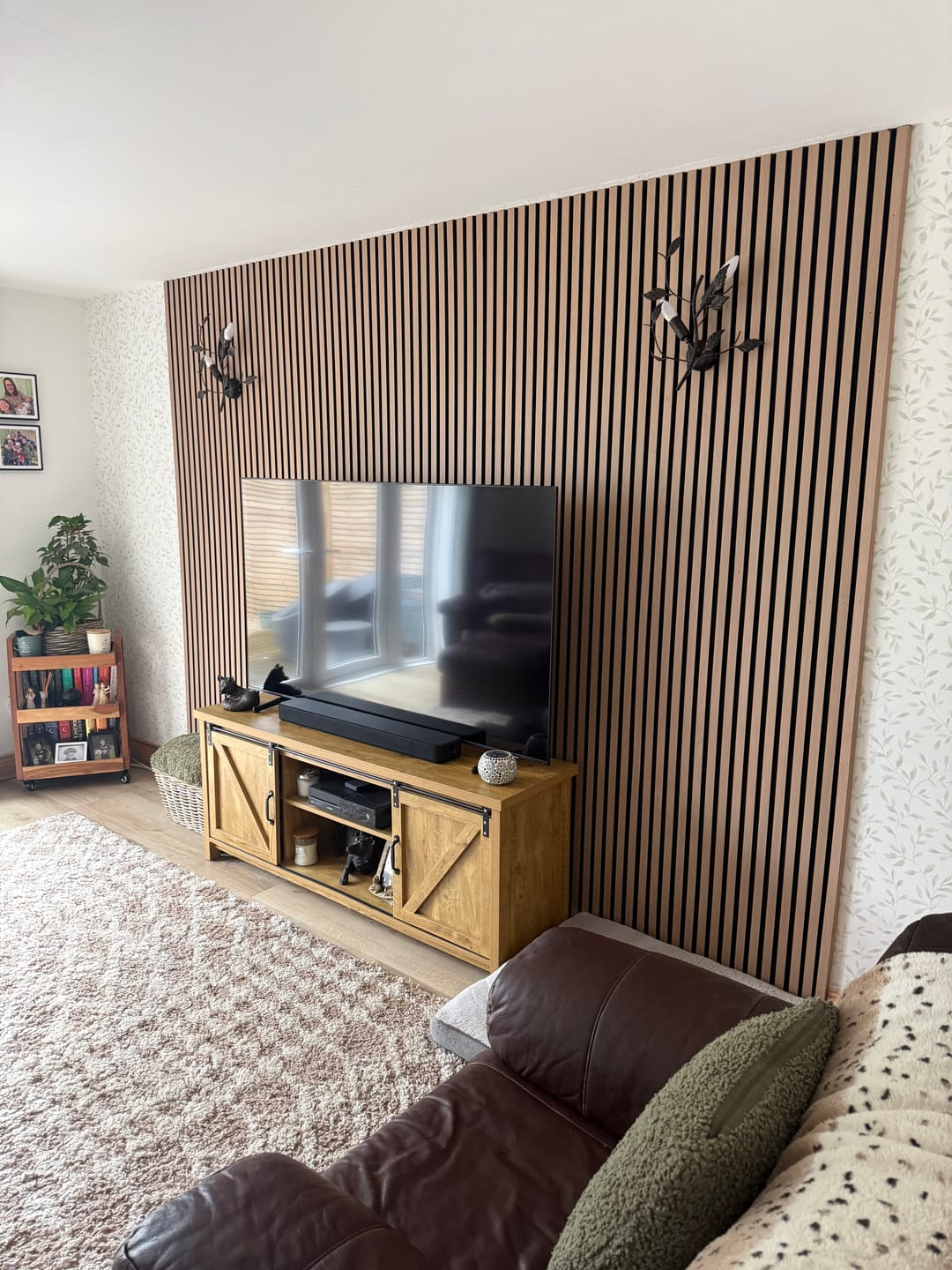 Customer photo review of Premium Acoustic Wall Panels - Natural Oak