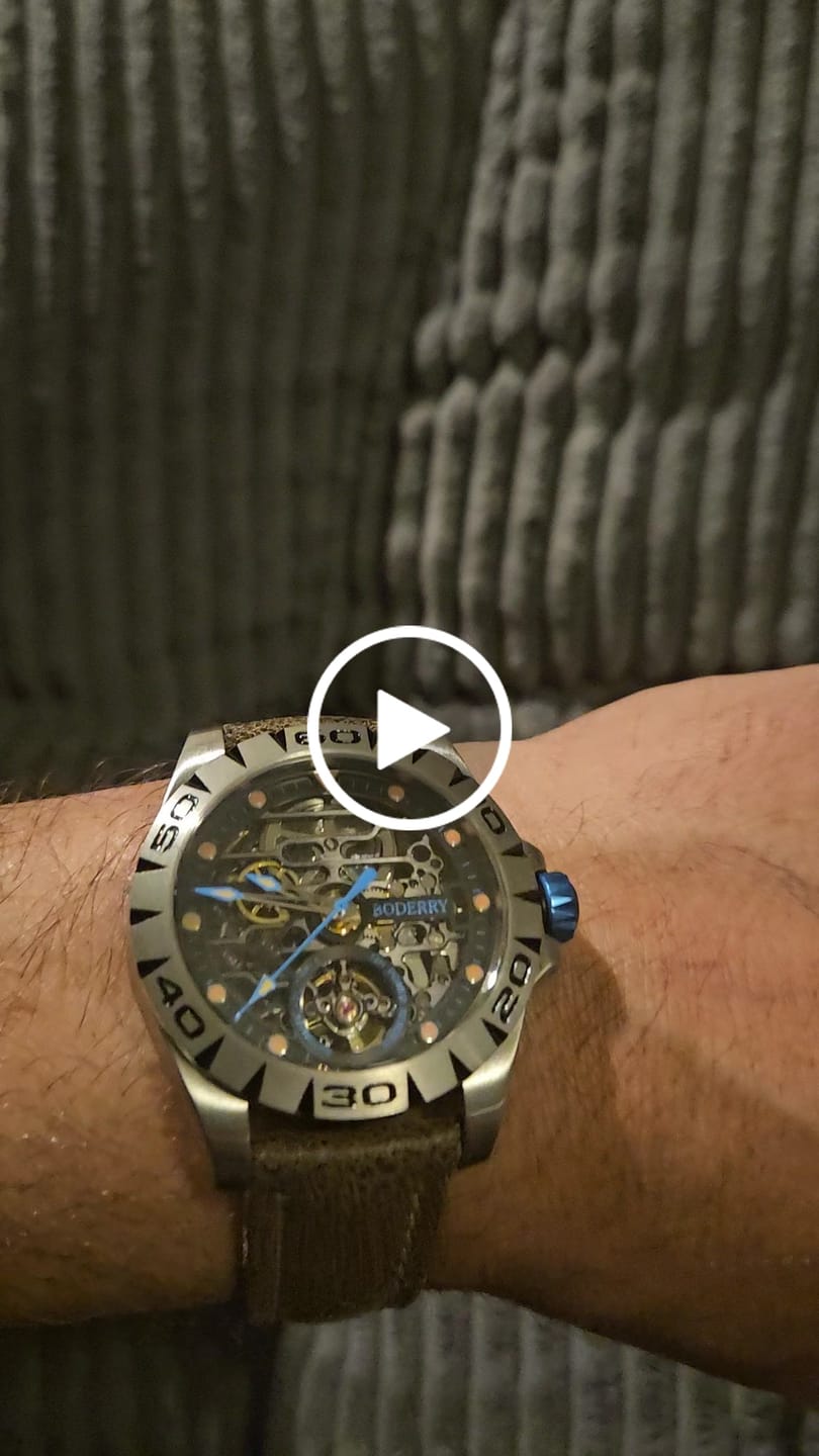Customer video review of URBAN SKELETON(TITANIUM) Ver 2.0-Silver Hands - 3-Hand Hi-beat(28,800 bph) with 72 hrs Power-reserve Automatic Watch | Blue Dial