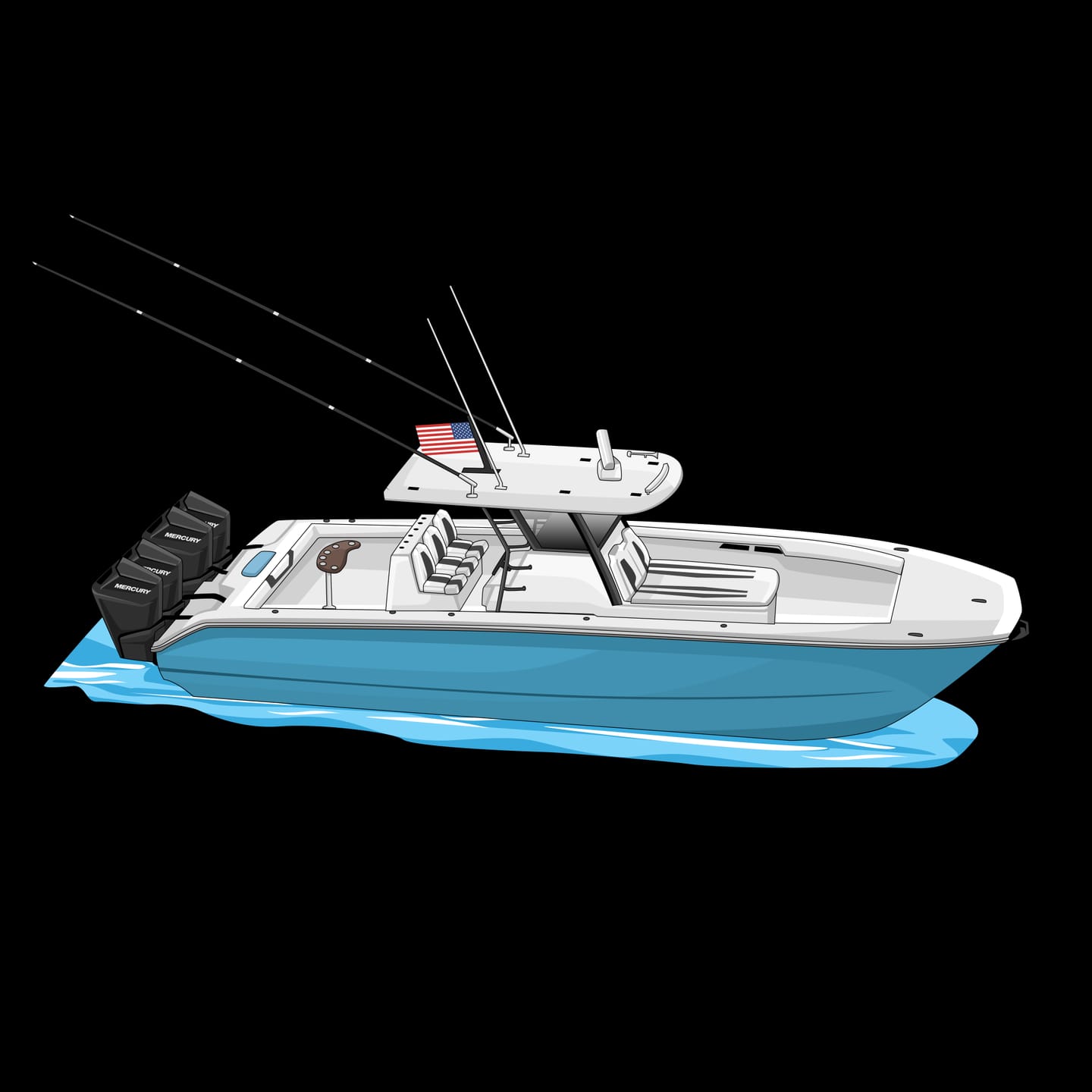 Customer photo review of Custom Digital Boat Artwork